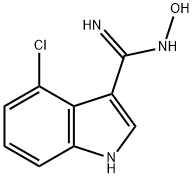 N-HYDROXY-4-CHLORO-1H-INDOLE-3-CARBOXAMIDINE, 889942-75-0, 结构式