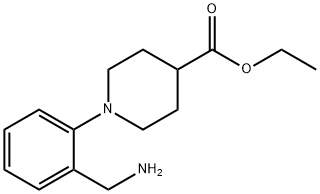 1-[2-(氨基甲基)苯基]-4-哌啶羧酸乙酯, 889947-86-8, 结构式
