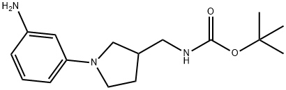 [1-(3-AMINO-PHENYL)-PYRROLIDIN-3-YLMETHYL]-CARBAMIC ACID TERT-BUTYL ESTER 化学構造式