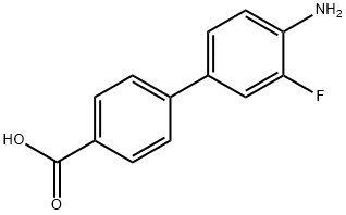 4-(2-Amino-4-fluorophenyl)benzoic acid 化学構造式