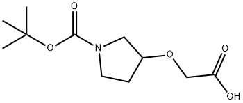 1-BOC-3-吡咯烷氧乙酸 结构式