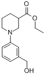 1-(3-HYDROXYMETHYL-PHENYL)-PIPERIDINE-3-CARBOXYLIC ACID ETHYL ESTER Structure