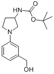 [1-(3-HYDROXYMETHYL-PHENYL)-PYRROLIDIN-3-YL]-CARBAMIC ACID TERT-BUTYL ESTER,889956-31-4,结构式