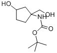 (3-羟基-1-(羟甲基)环戊基)氨基甲酸叔丁酯 结构式