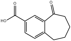 9-氧代-6,7,8,9-四氢-5H-苯并[7]环烯-2-羧酸, 889958-30-9, 结构式