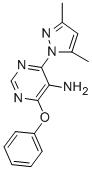 5-PYRIMIDINAMINE, 4-(3,5-DIMETHYL-1H-PYRAZOL-1-YL)-6-PHENOXY- Struktur