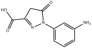 1-(3-aminophenyl)-4,5-dihydro-5-oxo-1H-pyrazole-3-carboxylic acid Struktur