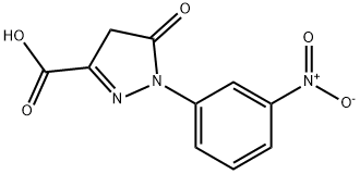 4,5-dihydro-1-(3-nitrophenyl)-5-oxo-1H-pyrazole-3-carboxylic acid Structure
