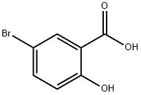 5-ブロモサリチル酸 化学構造式