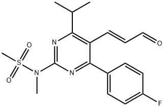 4-(4-氟苯基)-6-异丙基-2-(N-甲基-N—甲磺酰氨基)嘧啶-5-丙烯醛, 890028-66-7, 结构式