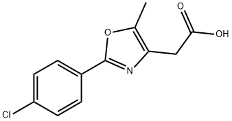 2-(2-(4-氯苯基)-5-甲基噁唑-4-基)乙酸 结构式