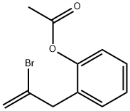 3-(2-アセトキシフェニル)-2-ブロモ-1-プロペン 化学構造式