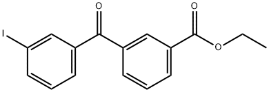 3-エトキシカルボニル-3'-ヨードベンゾフェノン 化学構造式
