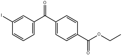 4-エトキシカルボニル-3'-ヨードベンゾフェノン 化学構造式