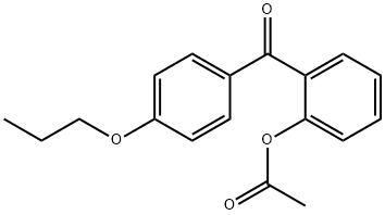 2-アセトキシ-4'-プロポキシベンゾフェノン 化学構造式
