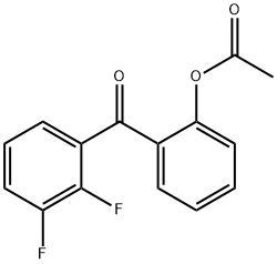 2-アセトキシ-2',3'-ジフルオロベンゾフェノン 化学構造式