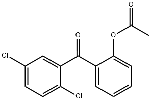 2-アセトキシ-2',5'-ジクロロベンゾフェノン 化学構造式