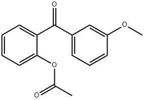 2-アセトキシ-3'-メトキシベンゾフェノン 化学構造式