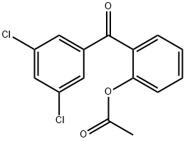 2-アセトキシ-3',5'-ジクロロベンゾフェノン 化学構造式