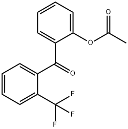 2-アセトキシ-2'-トリフルオロベンゾフェノン 化学構造式
