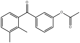 3-アセトキシ-2',3'-ジメチルベンゾフェノン 化学構造式
