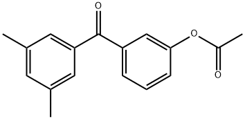 3-アセトキシ-3',5'-ジメチルベンゾフェノン 化学構造式