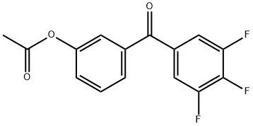 3-アセトキシ-3',4',5'-トリフルオロベンゾフェノン 化学構造式