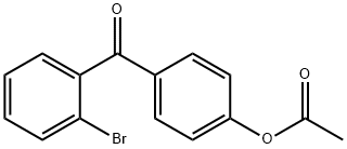 4-アセトキシ-2'-ブロモベンゾフェノン 化学構造式