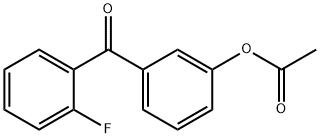 3-アセトキシ-2'-フルオロベンゾフェノン 化学構造式
