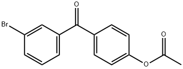 4-アセトキシ-3'-ブロモベンゾフェノン 化学構造式
