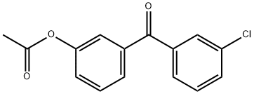 3-アセトキシ-3'-クロロベンゾフェノン 化学構造式