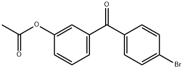 3-アセトキシ-4'-ブロモベンゾフェノン 化学構造式