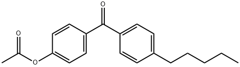 4-アセトキシ-4'-ペンチルベンゾフェノン 化学構造式