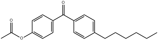 4-アセトキシ-4'-ヘキシルベンゾフェノン 化学構造式