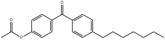 4-アセトキシ-4'-ヘプチルベンゾフェノン 化学構造式