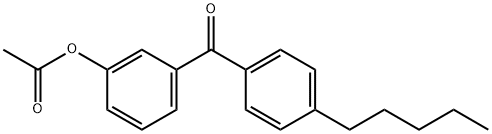 3-アセトキシ-4'-ペンチルベンゾフェノン 化学構造式