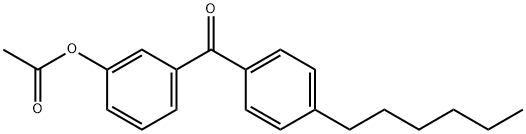 3-ACETOXY-4'-HEXYLBENZOPHENONE Structure