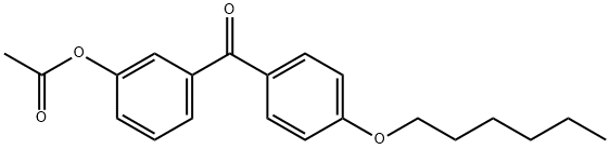 3-ACETOXY-4'-HEXYLOXYBENZOPHENONE Structure