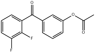 3-アセトキシ-2',3'-ジフルオロベンゾフェノン 化学構造式