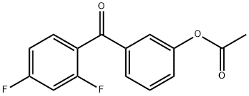 3-アセトキシ-2',4'-ジフルオロベンゾフェノン 化学構造式