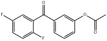 3-アセトキシ-2',5'-ジフルオロベンゾフェノン 化学構造式
