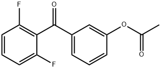 3-アセトキシ-2',6'-ジフルオロベンゾフェノン 化学構造式