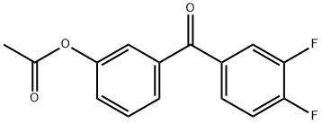 3-アセトキシ-3',4'-ジフルオロベンゾフェノン 化学構造式