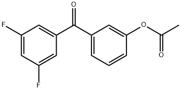 3-アセトキシ-3',5'-ジフルオロベンゾフェノン 化学構造式