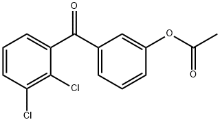 3-アセトキシ-2',3'-ジクロロベンゾフェノン 化学構造式
