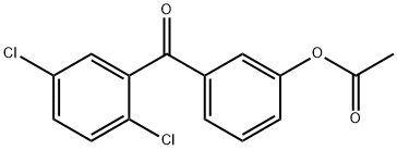 3-アセトキシ-2',5'-ジクロロベンゾフェノン 化学構造式