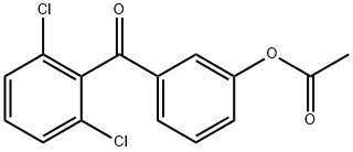 3-アセトキシ-2',6'-ジクロロベンゾフェノン 化学構造式