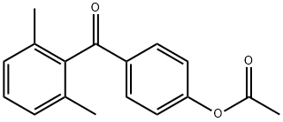 4-アセトキシ-2',6'-ジメチルベンゾフェノン 化学構造式