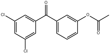 3-アセトキシ-3',5'-ジクロロベンゾフェノン 化学構造式