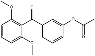 3-アセトキシ-2',6'-ジメトキシベンゾフェノン 化学構造式